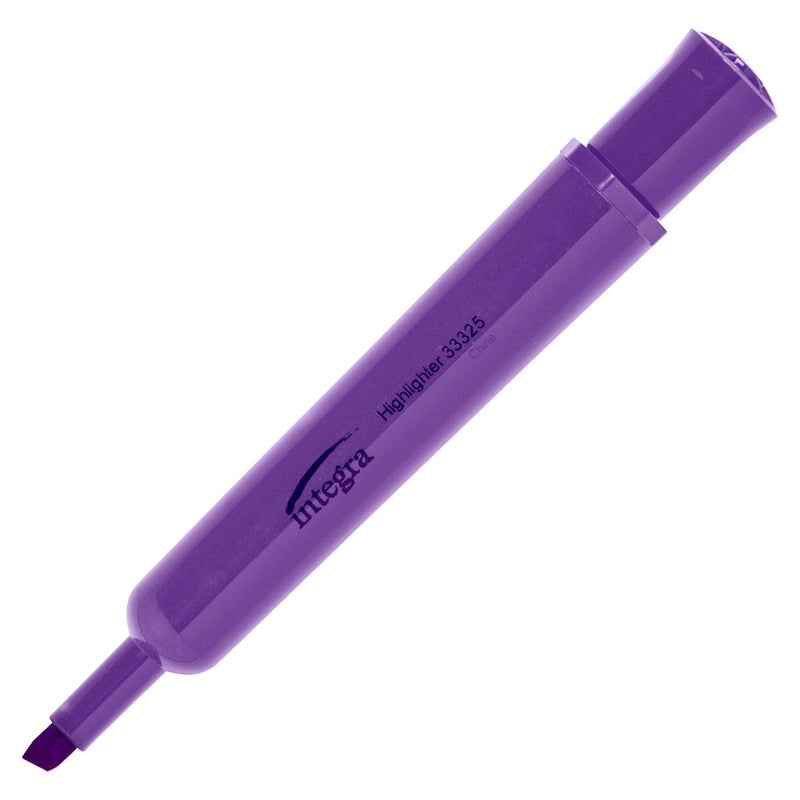 Integra Desk Highlighter, Chisel Tip, Fluorescent Purple (ITA33325) - Image 2